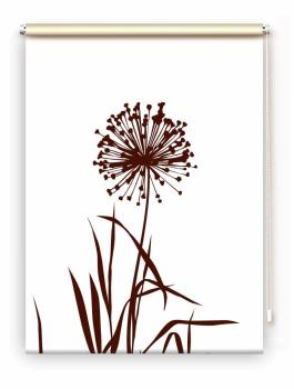 Rollo Allium 24 blanco coffee, Rollo, Motivrollo, Rollo mit Druck, Fotorollo, bedrucktes Rollo, Fensterrollo,verdunkelndes Rollo, Sonnenschutz Rollo